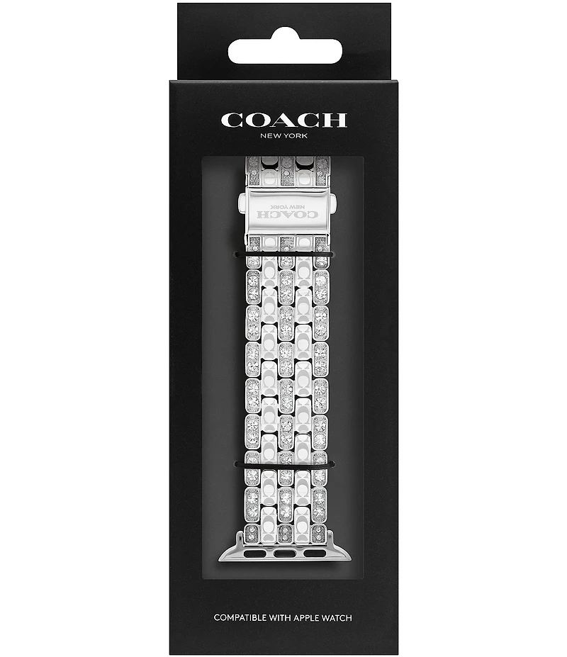 COACH Women's 38/40/41mm Crystal Stainless Steel Bracelet for Apple Watch