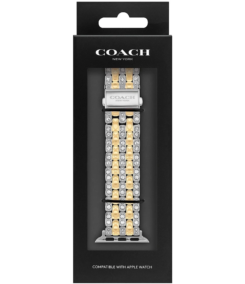 COACH Women's 38/40/41mm Crystal Stainless Steel Bracelet for Apple Watch
