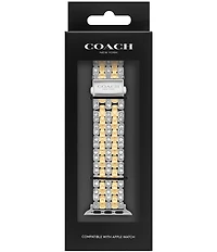 COACH Women's 38/40/41mm Crystal Stainless Steel Bracelet for Apple Watch