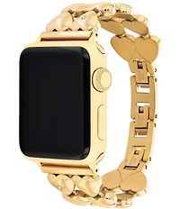 COACH Women's 38/40/41mm Stainless Steel Heart Apple Watch Bracelet Strap