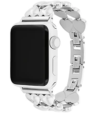 COACH Women's 38/40/41mm Stainless Steel Heart Apple Watch Bracelet Strap