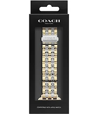 COACH 38/40/41mm Two Tone Stainless Steel Bracelet Strap for Apple Watch