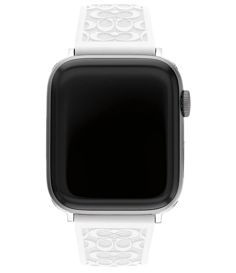 COACH Women's 42/44mm Silicone Strap for Apple Watch