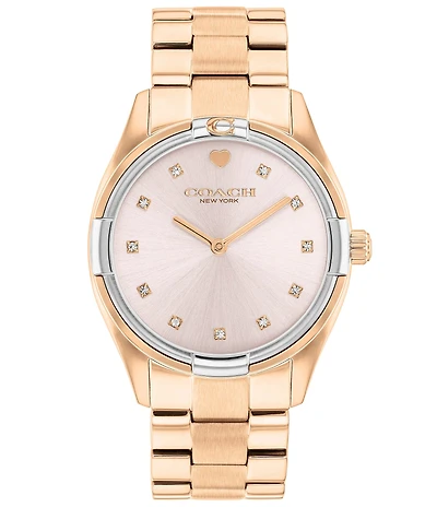 COACH Women's Brook Quartz Analog Stainless Steel Bracelet Watch