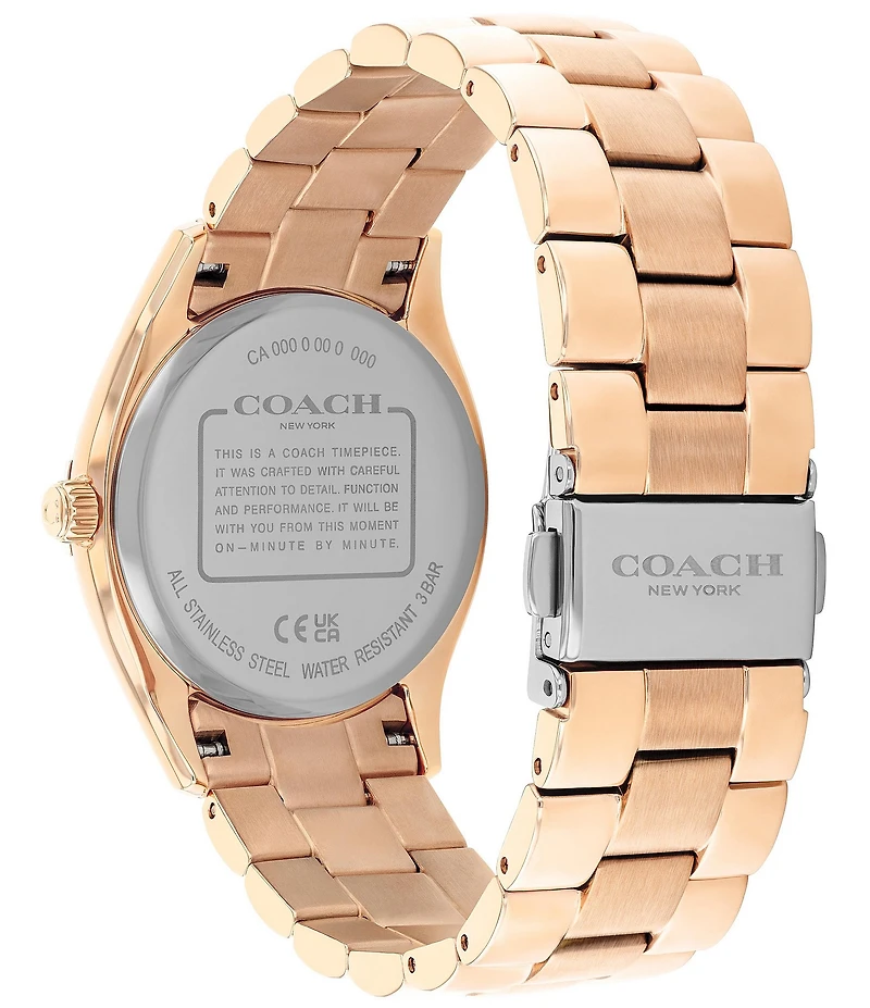 COACH Women's Brook Quartz Analog Stainless Steel Bracelet Watch