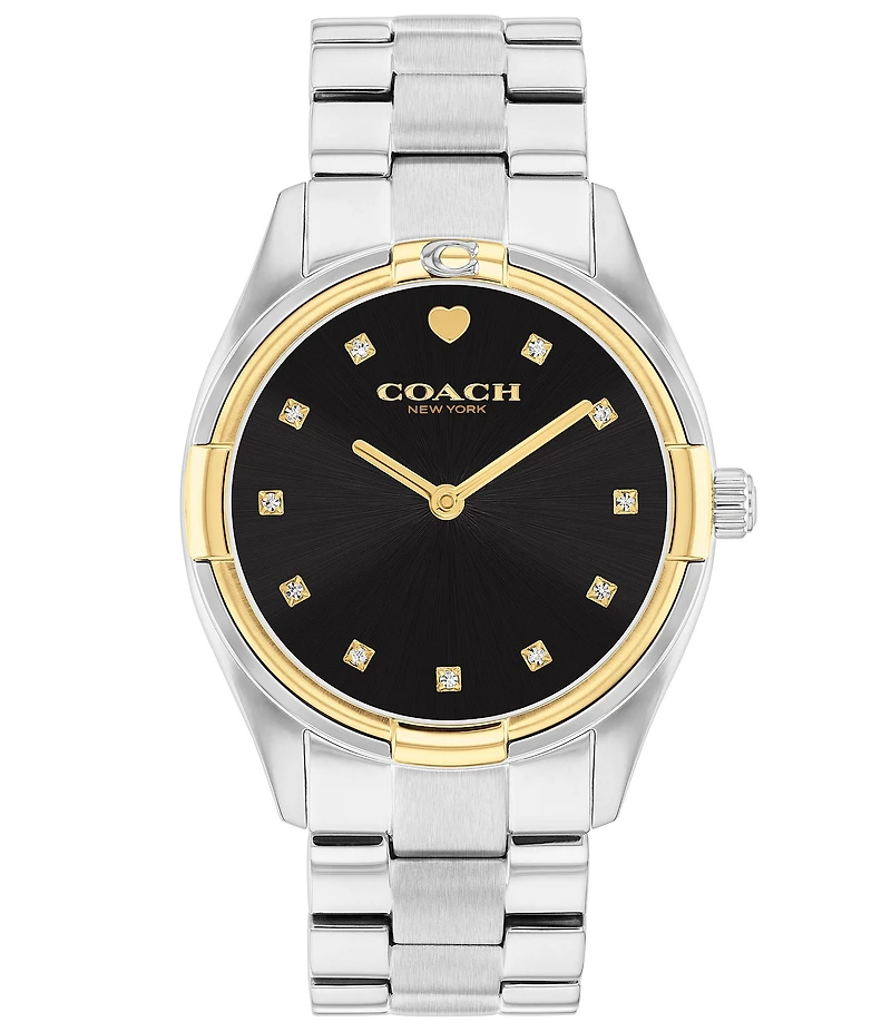 COACH Women's Brook Quartz Analog Stainless Steel Bracelet Watch