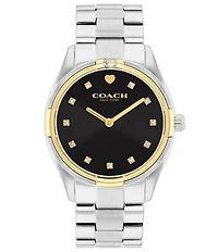 COACH Women's Brook Quartz Analog Stainless Steel Bracelet Watch