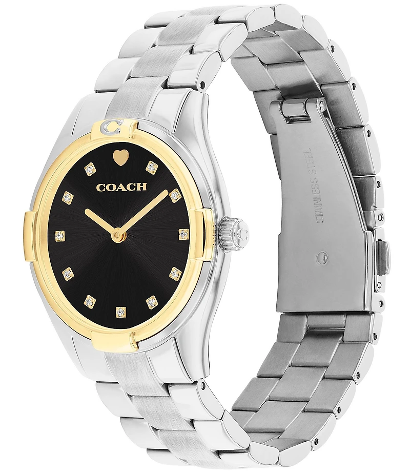 COACH Women's Brook Quartz Analog Stainless Steel Bracelet Watch