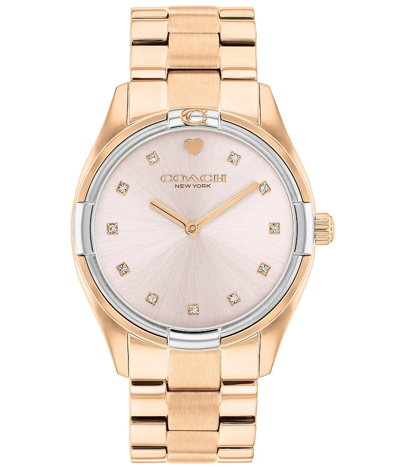 COACH Women's Brook Quartz Analog Stainless Steel Bracelet Watch