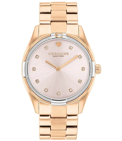 COACH Women's Brook Quartz Analog Stainless Steel Bracelet Watch