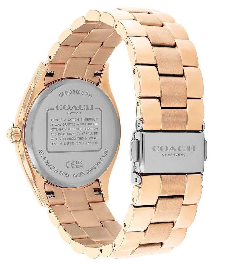 COACH Women's Brook Quartz Analog Stainless Steel Bracelet Watch