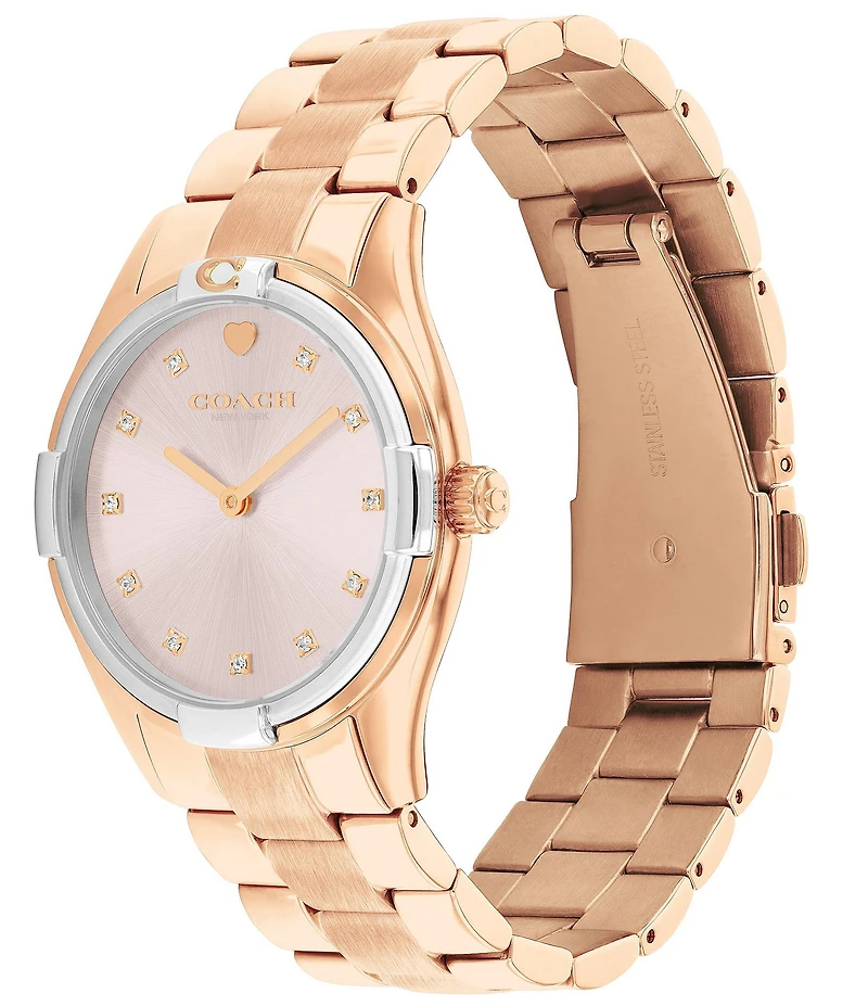 COACH Women's Brook Quartz Analog Stainless Steel Bracelet Watch