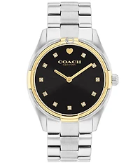 COACH Women's Brook Quartz Analog Stainless Steel Bracelet Watch