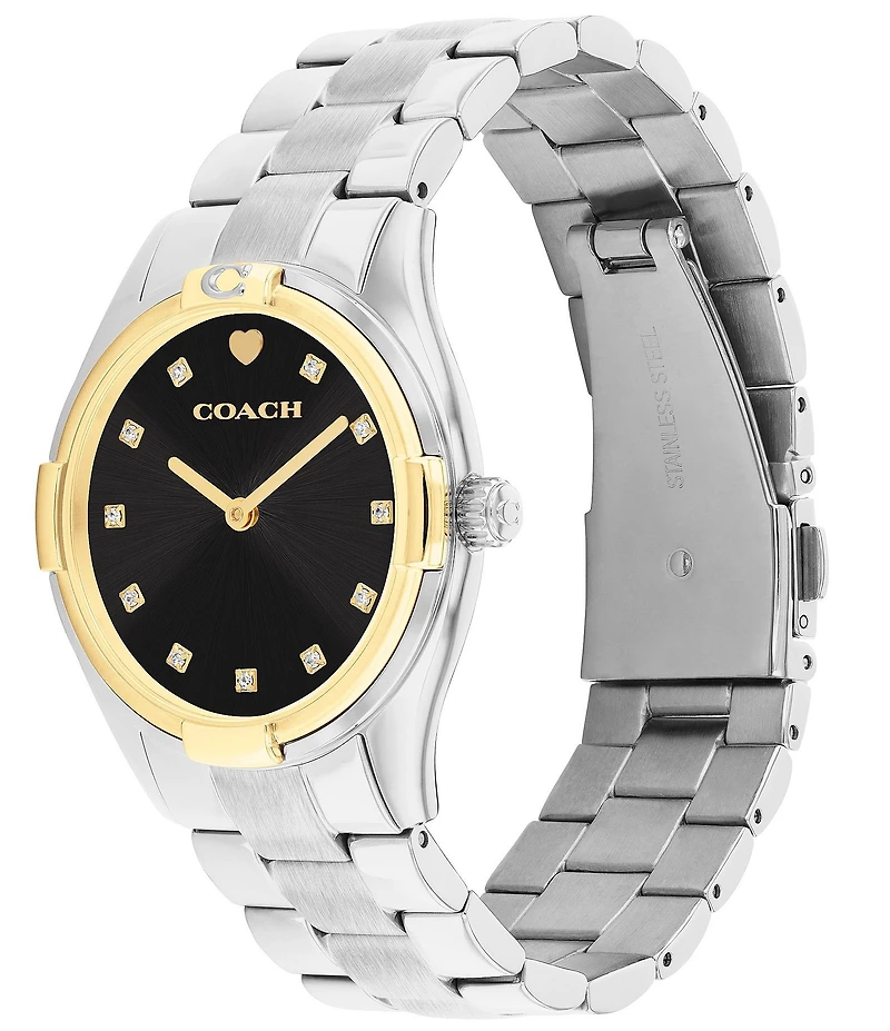 COACH Women's Brook Quartz Analog Stainless Steel Bracelet Watch