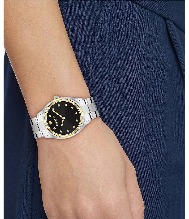 COACH Women's Brook Quartz Analog Stainless Steel Bracelet Watch