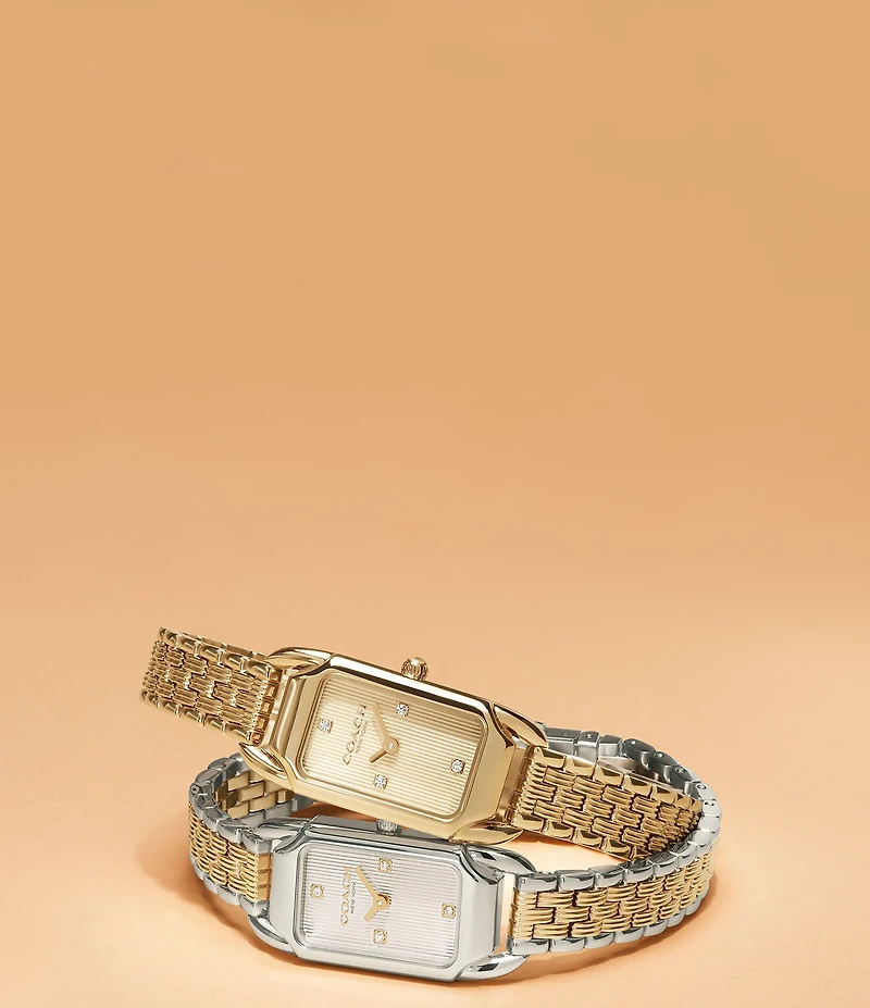 COACH Women's Cadie Quartz Analog Stainless Steel Bracelet Watch