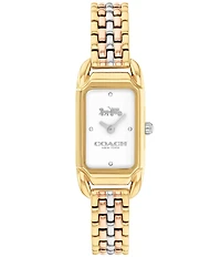 COACH Women's Cadie Quartz Analog Tri Tone Stainless Steel Bracelet Watch