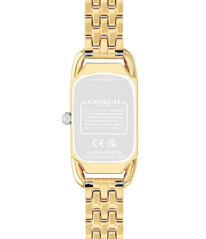COACH Women's Cadie Quartz Analog Tri Tone Stainless Steel Bracelet Watch