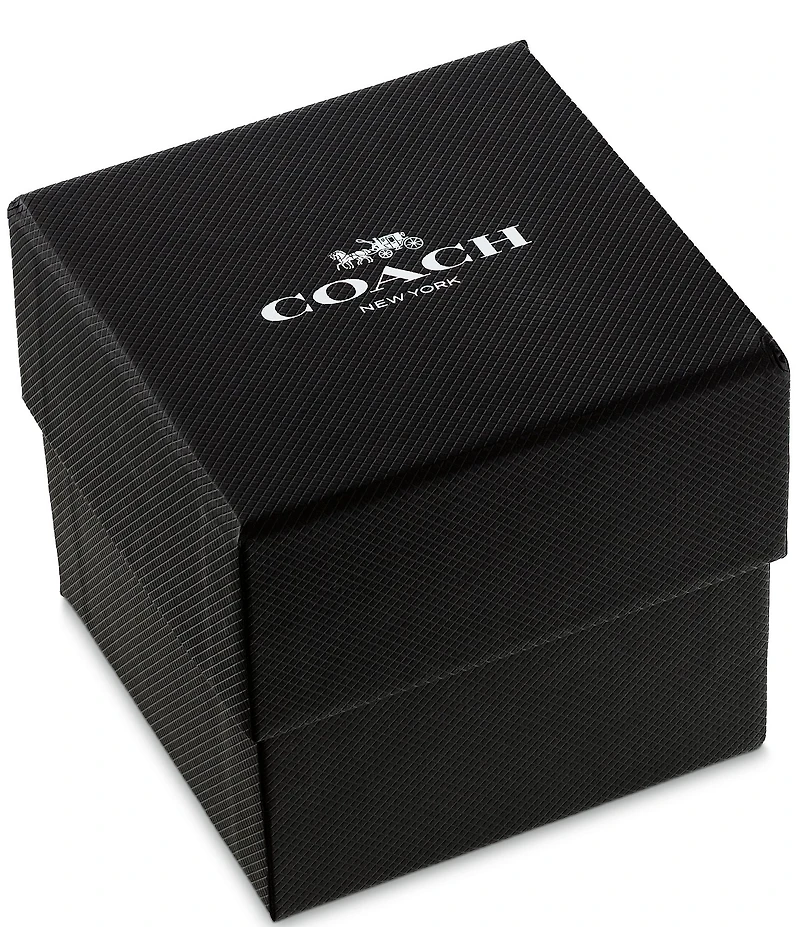 COACH Women's Cadie Quartz Analog Tri Tone Stainless Steel Bracelet Watch
