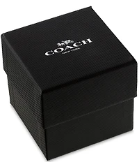 COACH Women's Cass Quartz Analog Gold Tone Stainless Steel and Saddle Leather Strap Watch