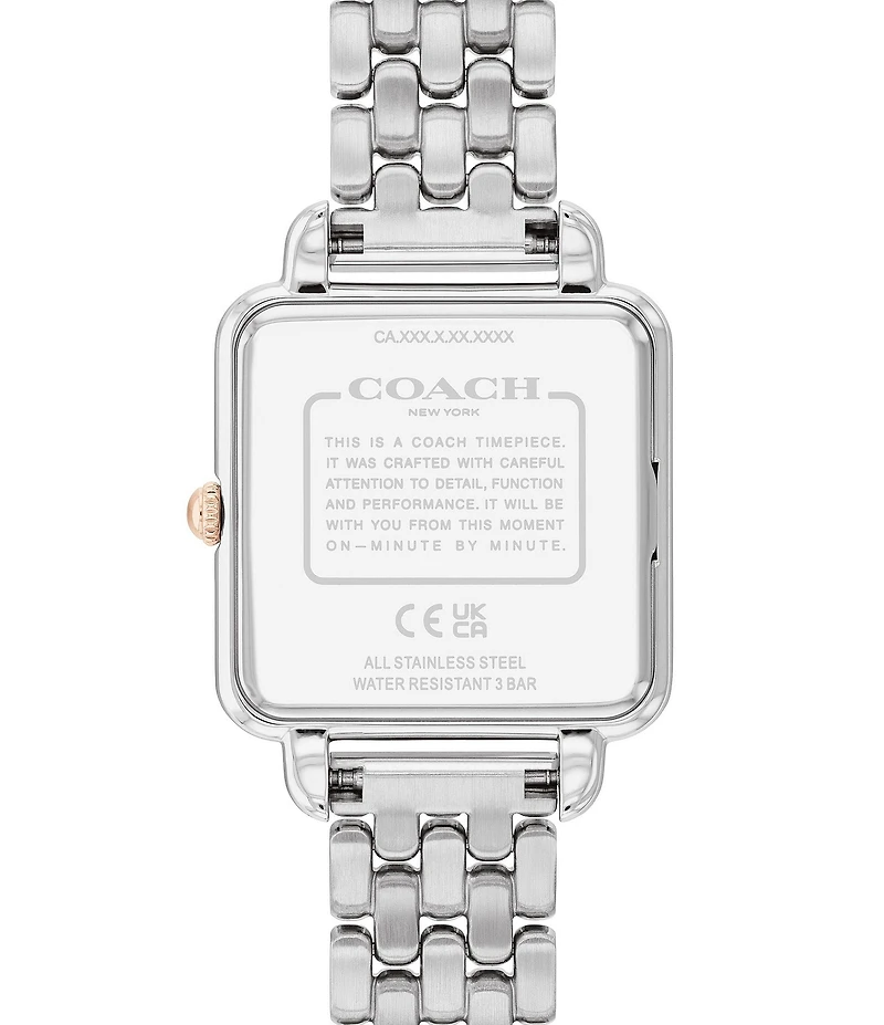 COACH Women's Cass Quartz Analog Stainless Steel Bracelet Watch