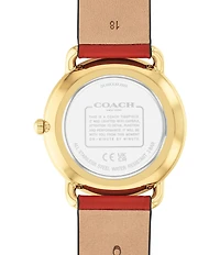 COACH Women's Elliot Quartz Analog Leather Strap Watch