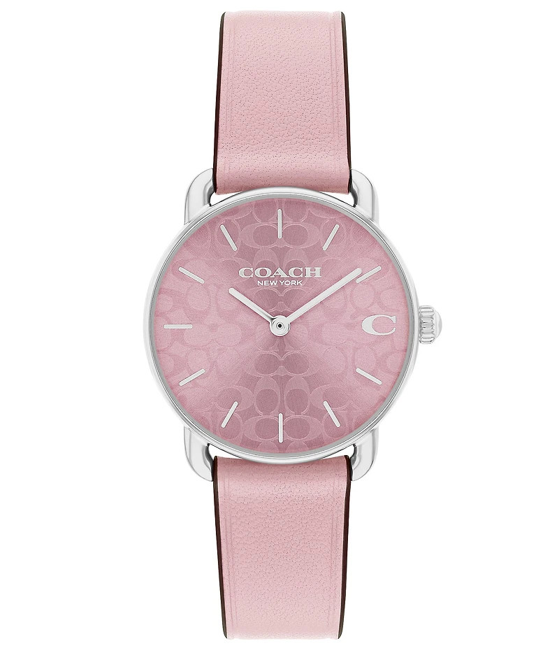 COACH Women's Elliot Quartz Analog Leather Strap Watch