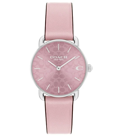 COACH Women's Elliot Quartz Analog Leather Strap Watch