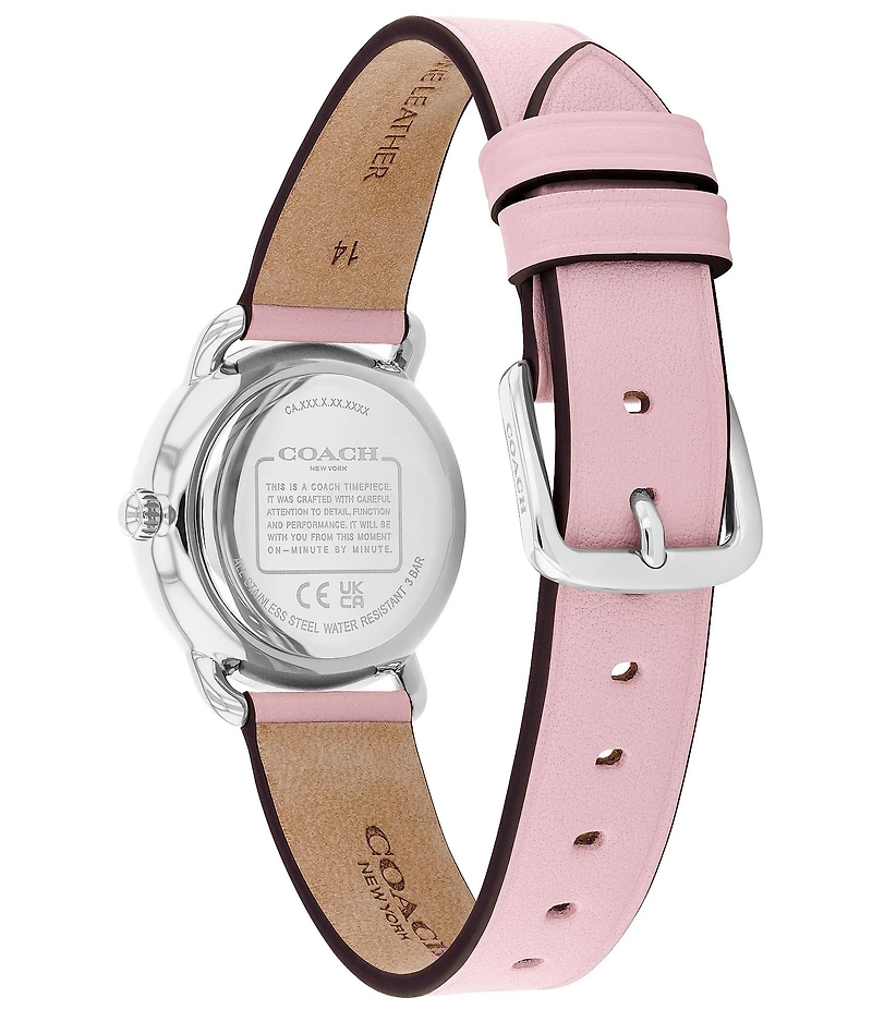 COACH Women's Elliot Quartz Analog Leather Strap Watch