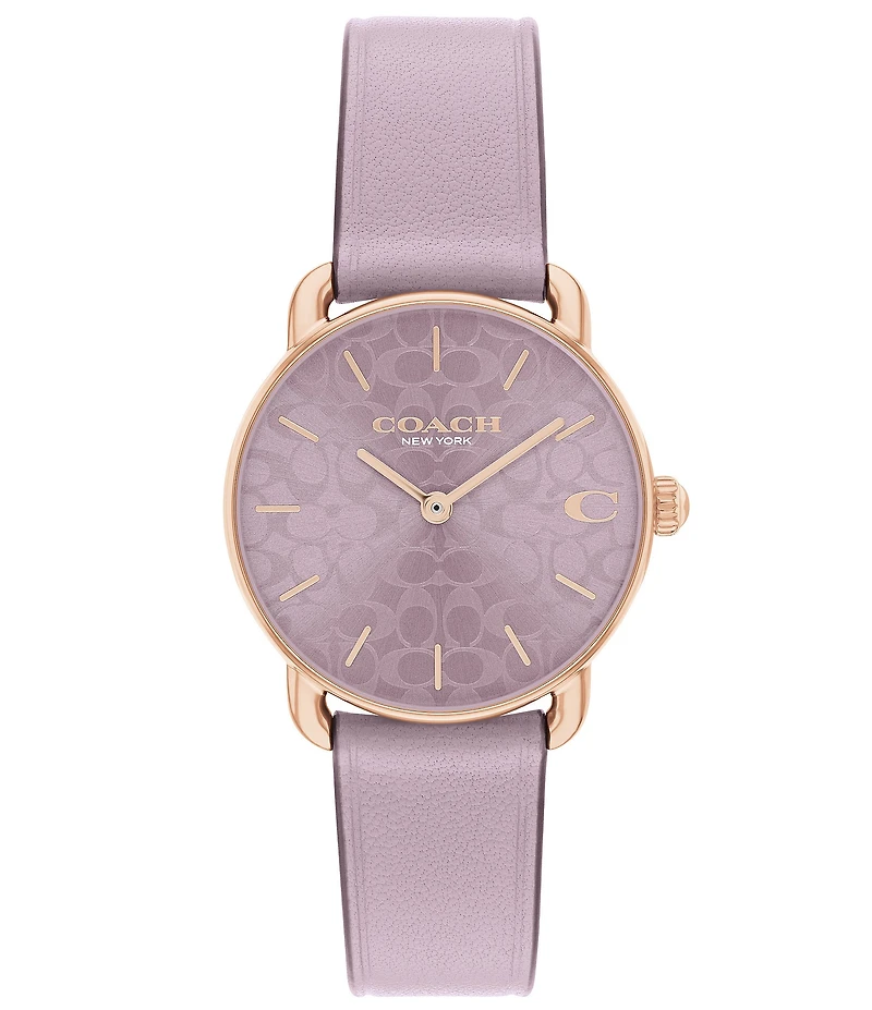 COACH Women's Elliot Quartz Analog Leather Strap Watch