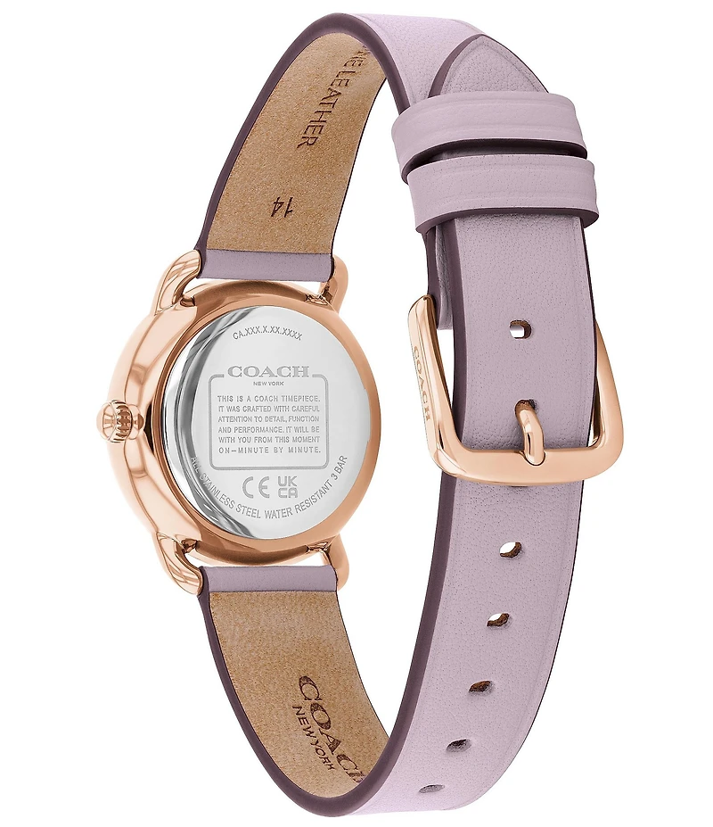 COACH Women's Elliot Quartz Analog Leather Strap Watch