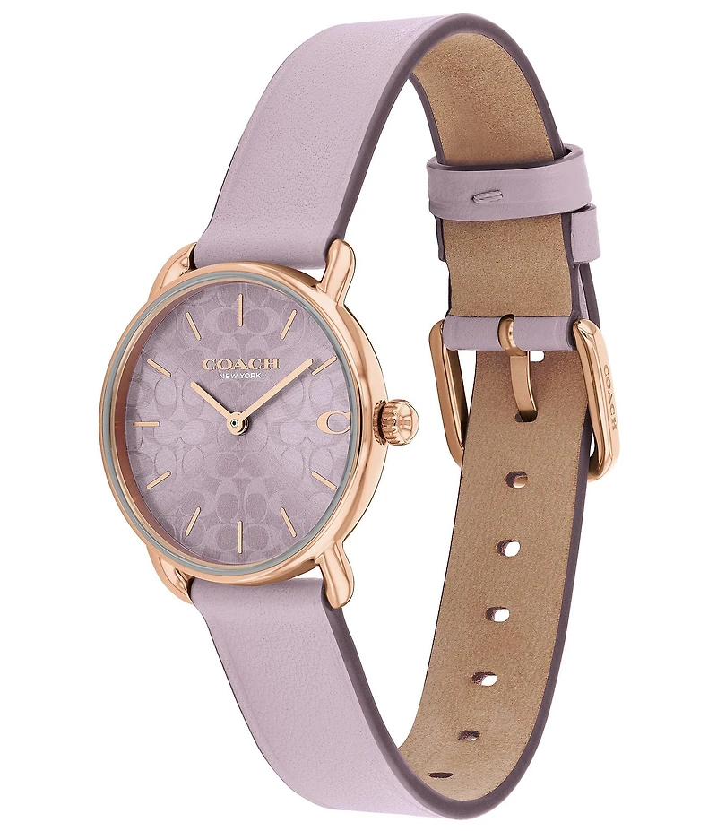 COACH Women's Elliot Quartz Analog Leather Strap Watch