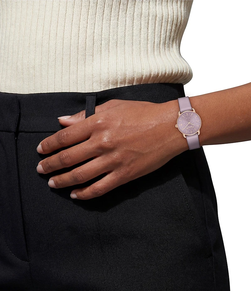 COACH Women's Elliot Quartz Analog Leather Strap Watch