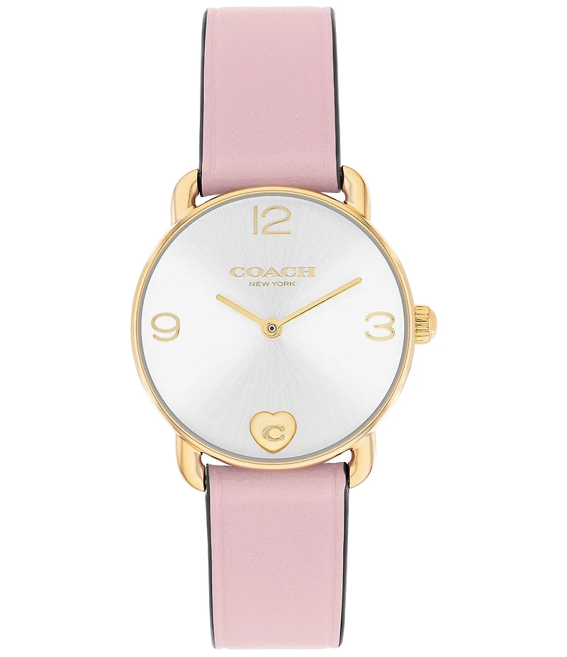 COACH Women's Elliot Quartz Analog Leather Strap Watch & Bracelet Gift Set