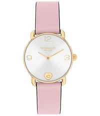 COACH Women's Elliot Quartz Analog Leather Strap Watch & Bracelet Gift Set