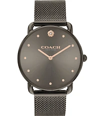 COACH Women's Elliot Quartz Analog Mesh Bracelet Watch