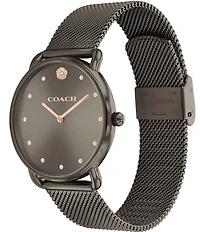 COACH Women's Elliot Quartz Analog Mesh Bracelet Watch