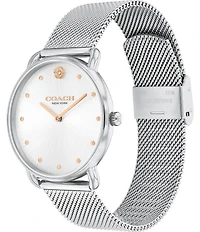 COACH Women's Elliot Quartz Analog Mesh Bracelet Watch