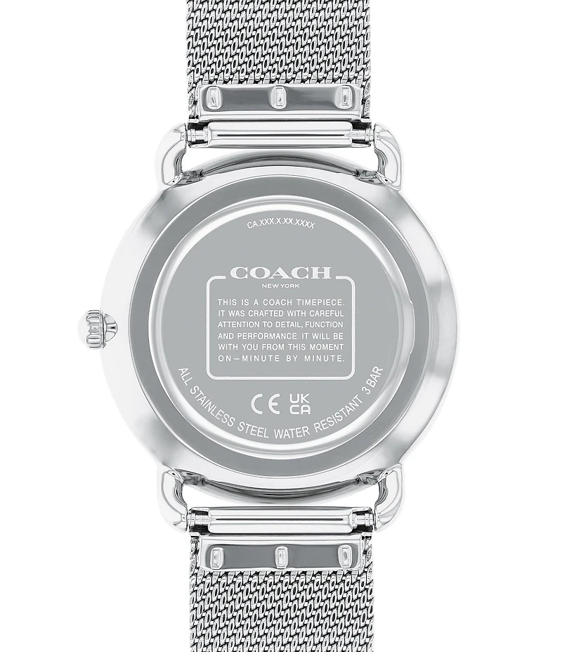 COACH Women's Elliot Quartz Analog Mesh Bracelet Watch
