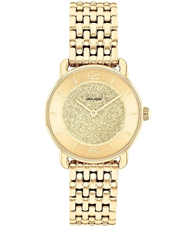 COACH Women's Elliot Quartz Analog Stainless Steel Glitter Dial Bracelet Watch