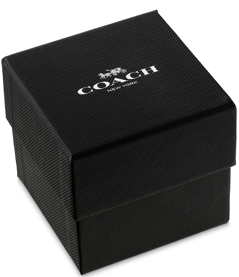 COACH Women's Elliot Quartz Analog Stainless Steel Glitter Dial Bracelet Watch
