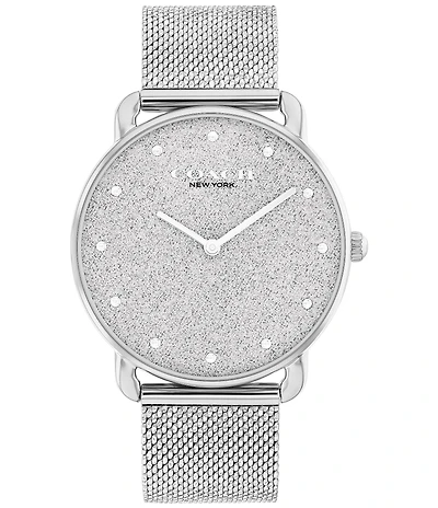 COACH Women's Elliot Quartz Analog Stainless Steel Mesh Bracelet Watch