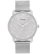COACH Women's Elliot Quartz Analog Stainless Steel Mesh Bracelet Watch