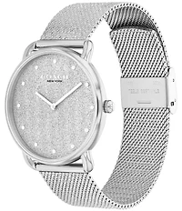 COACH Women's Elliot Quartz Analog Stainless Steel Mesh Bracelet Watch