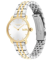 COACH Women's Elliot Quartz Analog Two Tone Stainless Steel Bracelet Watch
