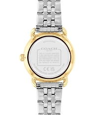 COACH Women's Elliot Quartz Analog Two Tone Stainless Steel Bracelet Watch