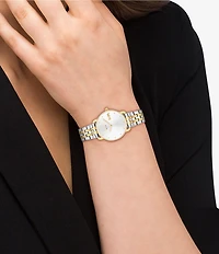 COACH Women's Elliot Quartz Analog Two Tone Stainless Steel Bracelet Watch