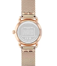COACH Women's Elliot Silver Dial Quartz Analog Mesh Bracelet Watch