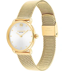 COACH Women's Elliot Silver Dial Quartz Analog Mesh Bracelet Watch