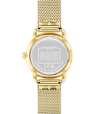 COACH Women's Elliot Silver Dial Quartz Analog Mesh Bracelet Watch